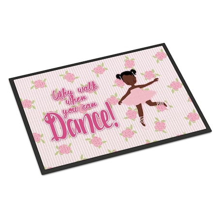 Carolines Treasures 18 x 27 in. Ballet African American Pigtails Indoor or Outdoor Mat BB5382MAT